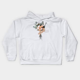 give a bouquet of flowers Kids Hoodie